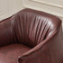 Kadar Leather Barrel Chair-Red Modern Leather Chair | Accent Chairs | Kinwell Furniture | Barrel Chairs